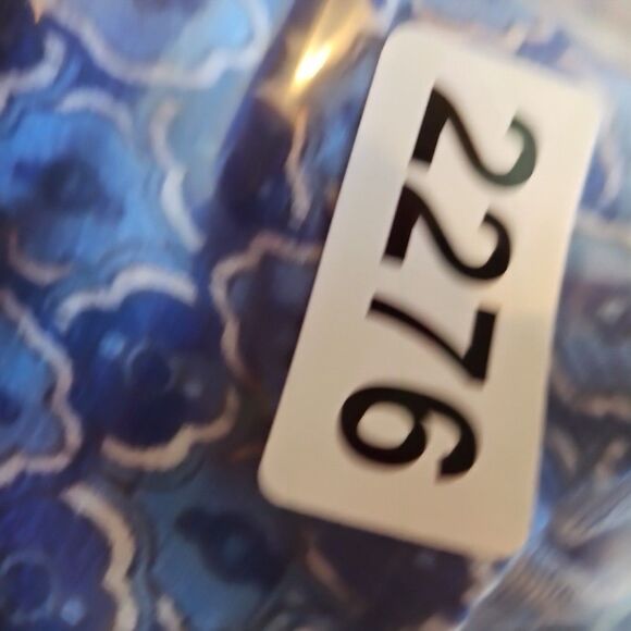 Old Navy Women's Sz Lg Blue Geometric  Sweater pullover 3/4 sleeve cotton - Picture 8 of 9